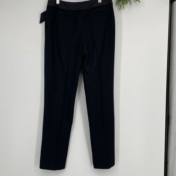 J.Mendel Women's Straight-Leg Front Pleat High-Rise Trousers Pants Black Size 10 - Picture 8 of 14